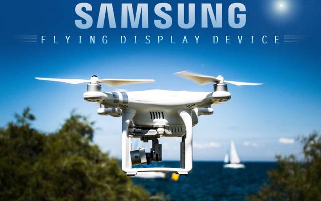 samsung flying drone camera phone